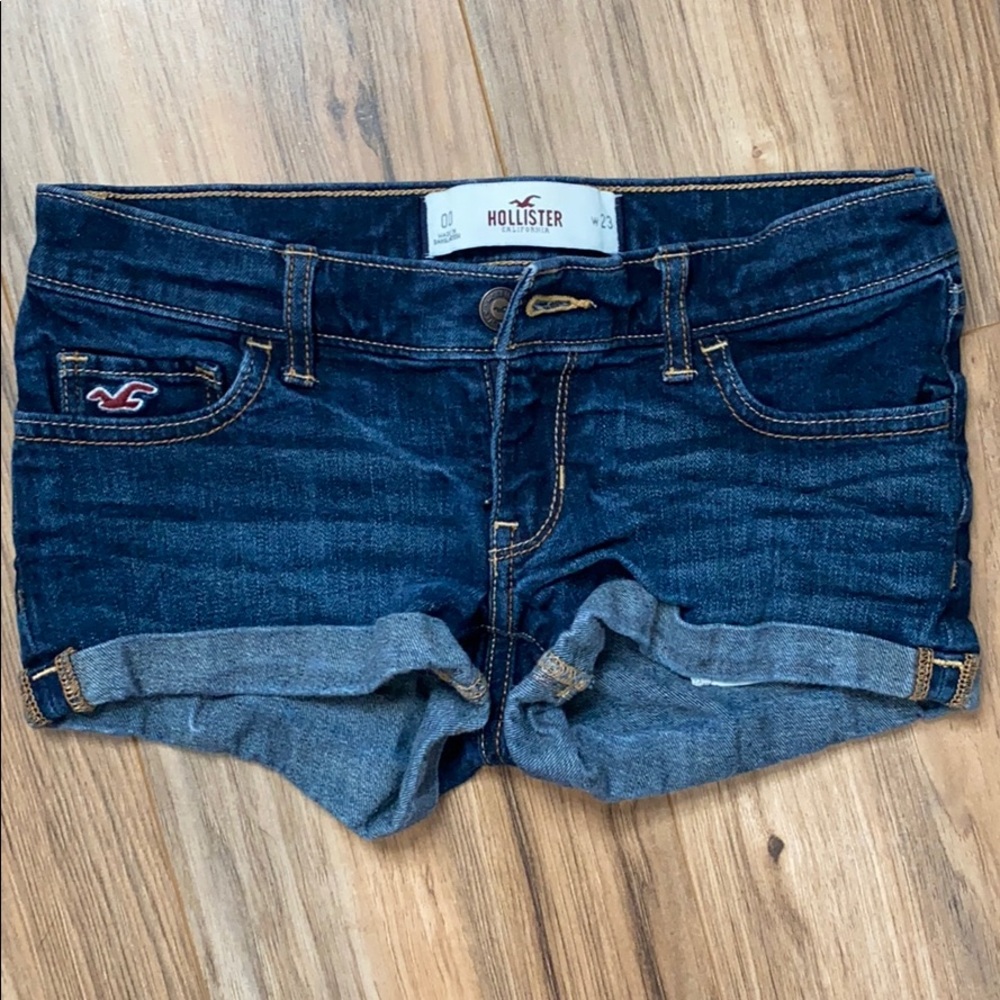 Low rise hollister jean shorts